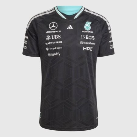 Camisa Mercerdes Benz AMG F1 Preta 2026/27 Team Authenctic Masculina