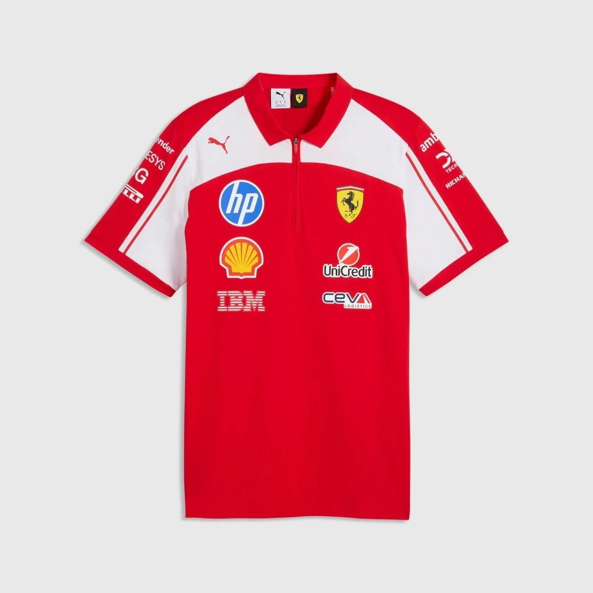 camisa-scuderia-ferrari-polo-vermellha-2026-27-team-masculina Camisa Scuderia Ferrari F1 Polo Vermelha 2026/27 Team Masculina