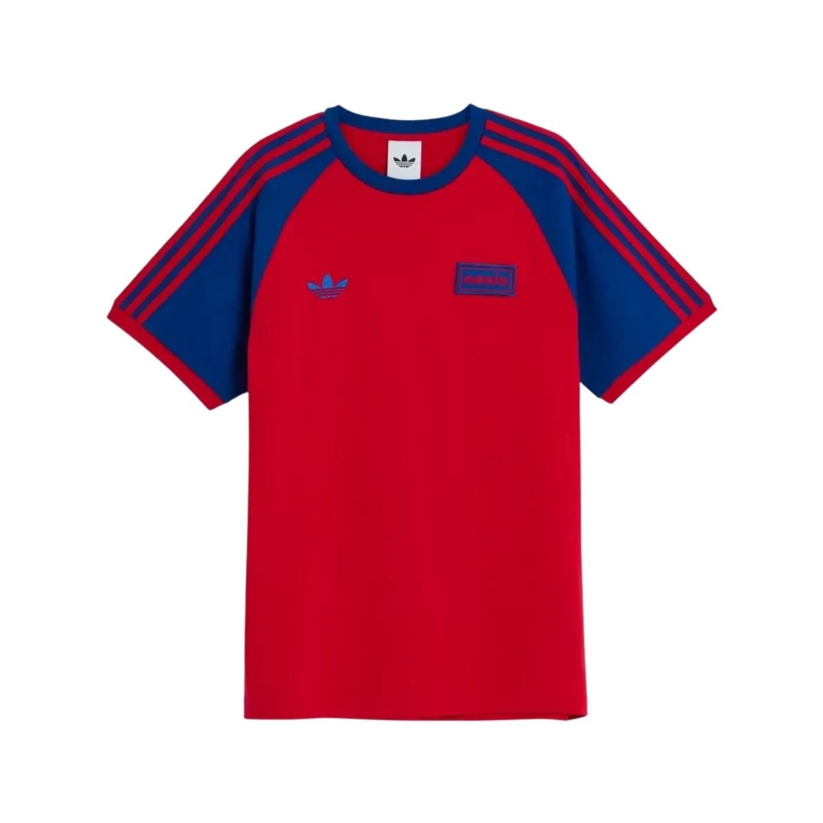 camisaAdidas-Originals-Oasis-Live-25-Tour-3-Stripes-Tee-Better-Scarlet-2024-25-masculina Camisa Adidas Originals Vermelha Oasis Live 25 2025/26 Masculina