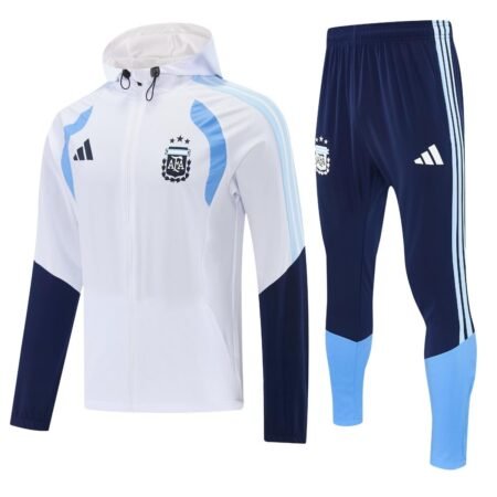Conjunto Treino Argentina Calça e Jaqueta Branco C/Capuz 2026/27 Masculina
