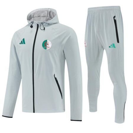 Conjunto Treino Argélia Calça e Blusão Cinza C/Capuz 2026/27 Masculina