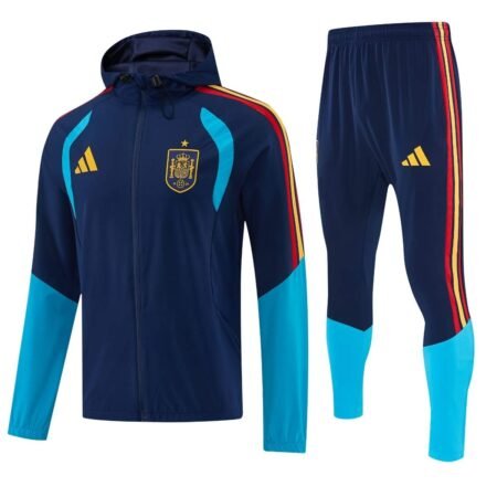 Conjunto Treino Espanha Calça e Jaqueta Azul C/Capuz 2026/27 Masculina