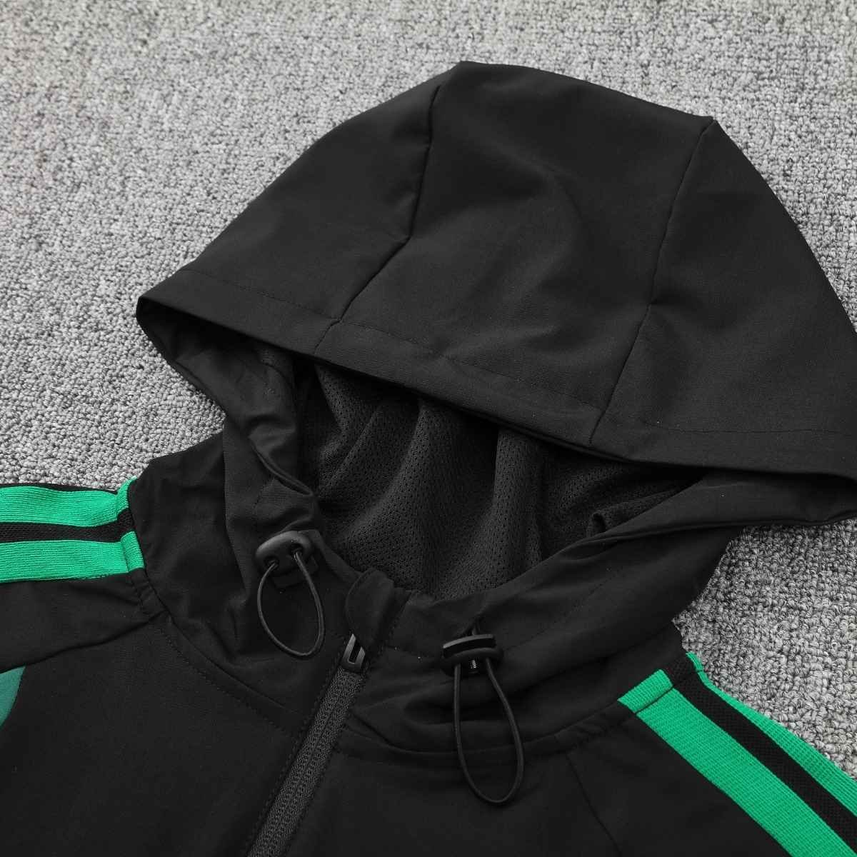 kit-corta-vento-mexico-2026-27-preto-verde-masculino (3) Conjunto Treino México Calça e Jaqueta C/Capuz Preto 2026/27 Masculina