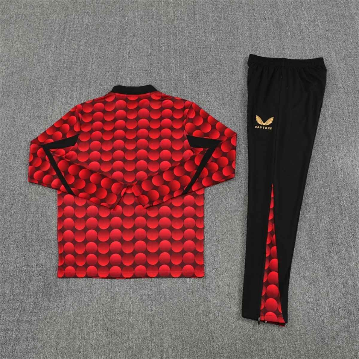 kit-treino-Feyenoord-Castore-2025-26-vermelho-preto-masculino (3) Conjunto Treino Feyenoord Calça e Jaqueta Vermelha 2025/26 Masculina