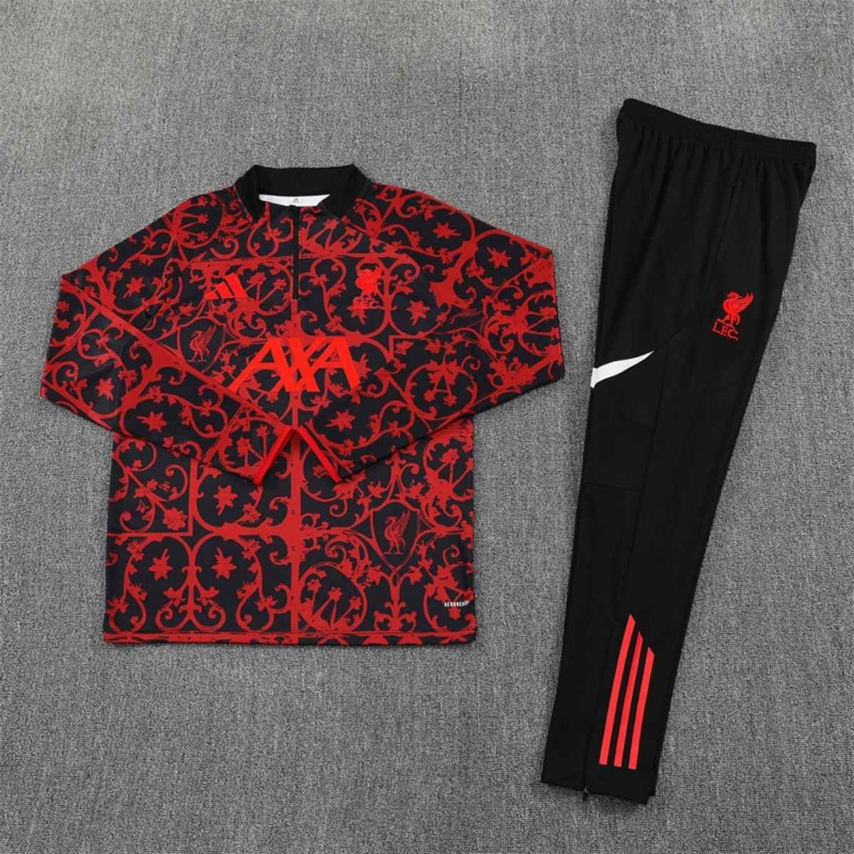 kit-treino-Liverpool-2025-26-vermelho-preto-masculino (3) Conjunto Treino Liverpool FC Calça e Jaqueta Preto/Vermelho 2025/26 Masculina