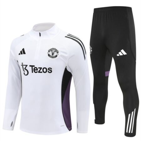 Conjunto Treino Manchester United Calça e Jaqueta Branco 2025/26 Masculina