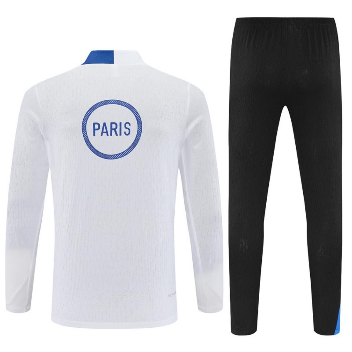 kit-treino-Paris-Saint-Germain-2025-26-branco-preto-masculino (1) Conjunto Treino PSG Calça e Jaqueta Branca/Preto 2025/26 Jogador