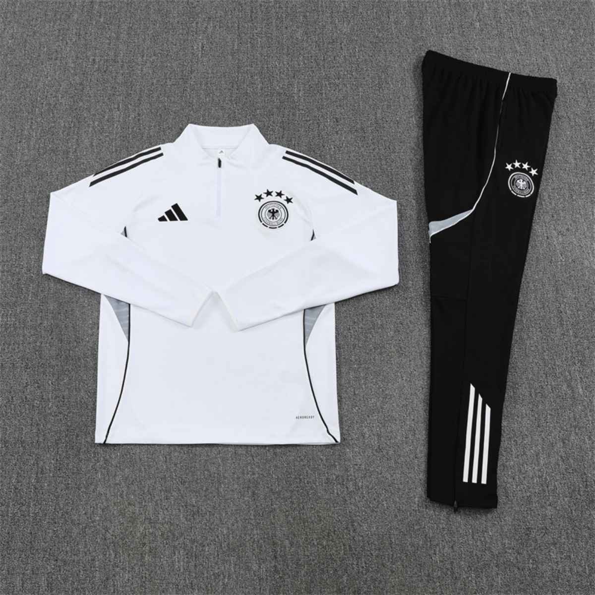 kit-treino-alemaha-2025-26-branco-preto-masculino (2) Conjunto Treino Alemanha Calça e Jaqueta Branco 2025/26 Masculina