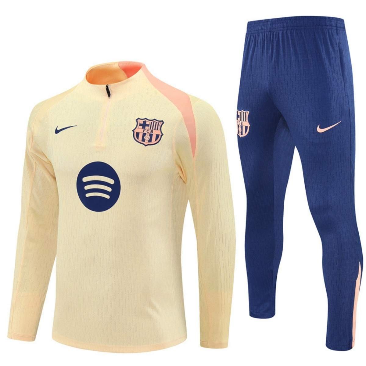 kit-treino-barcelona-2025-26-amarela-azul-masculino Conjunto Treino Barcelona Calça e Jaqueta 2025/26 Amarelo/Azul Jogador