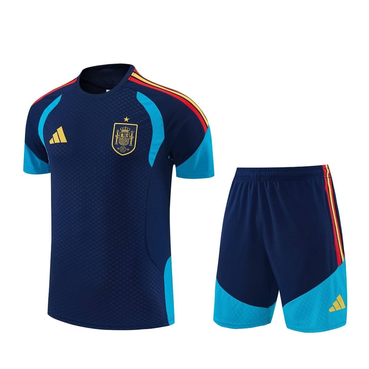 kit-treino-espanha-2026-27-azul-masculino (4) Kit Treino Espanha Short e Camisa Azul Escuro 2026/27 Masculina