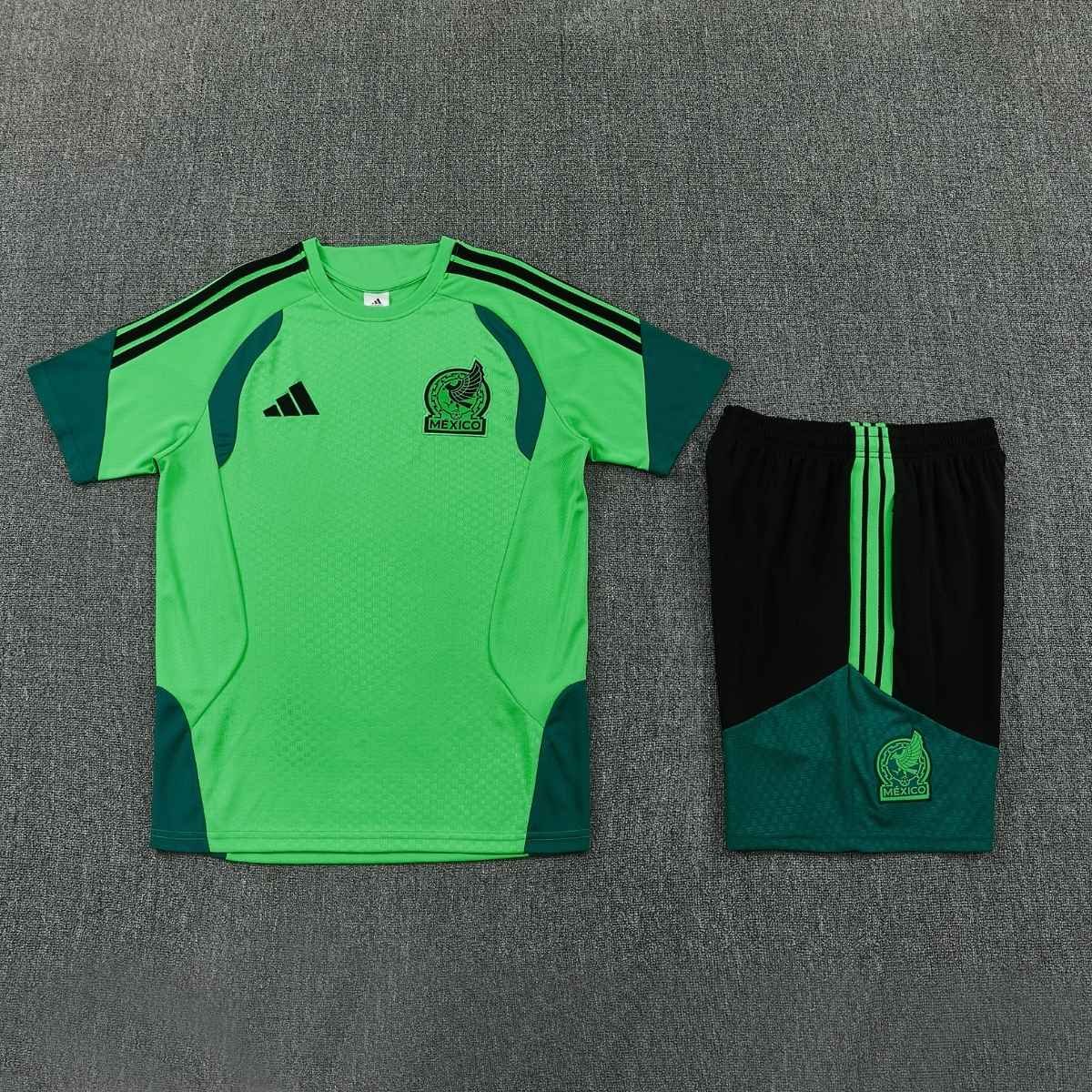 kit-treino-mexico-2026-27-verde-masculino (2) Kit Treino México Short e Camisa Verde 2026/27 Masculina