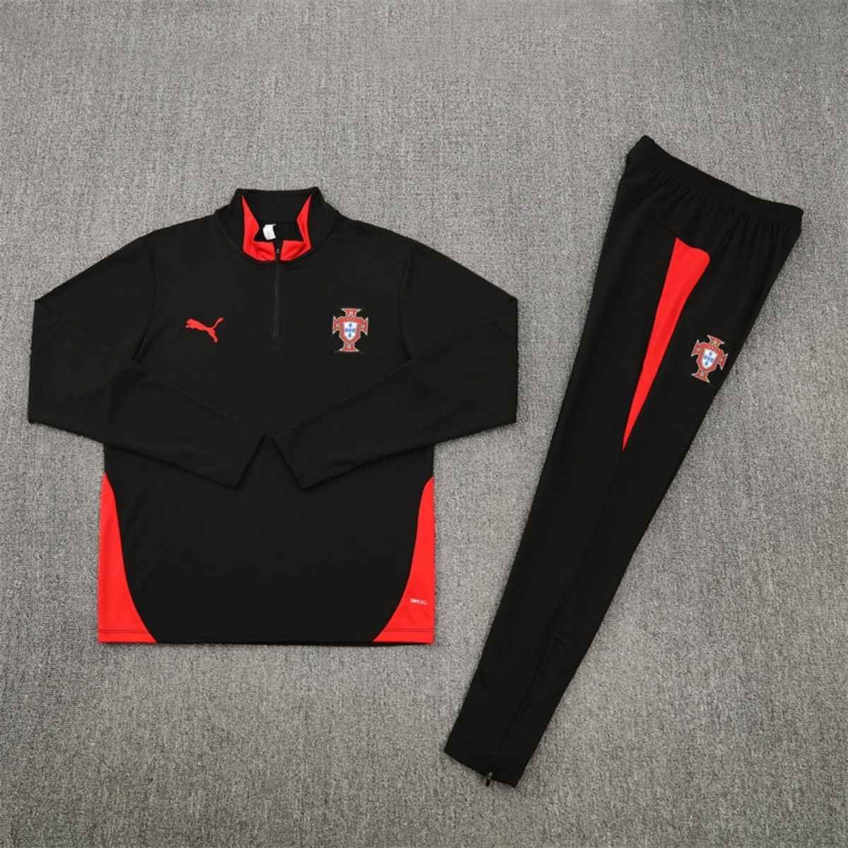 kit-treino-portugal--2025-26-preto-masculino (3) Conjunto Treino Portugal Calça e Jaqueta Preto 2025/26 Masculino