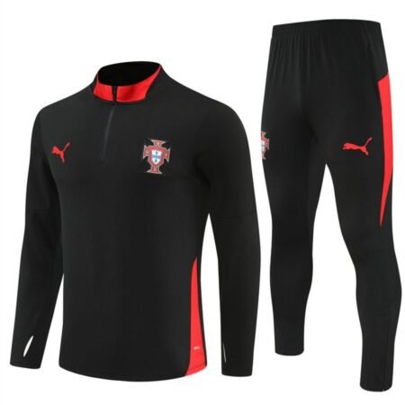 Conjunto Treino Portugal Calça e Jaqueta Preto 2025/26 Masculino
