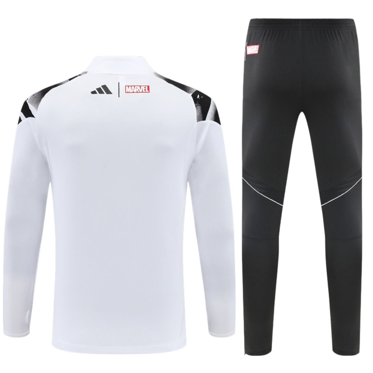 kit-treino-real-madrid-2025-26-branco-preto-masculino (2) Conjunto Treino Real Madrid Calça e Jaqueta Branco/Preto 2025/26 Masculina