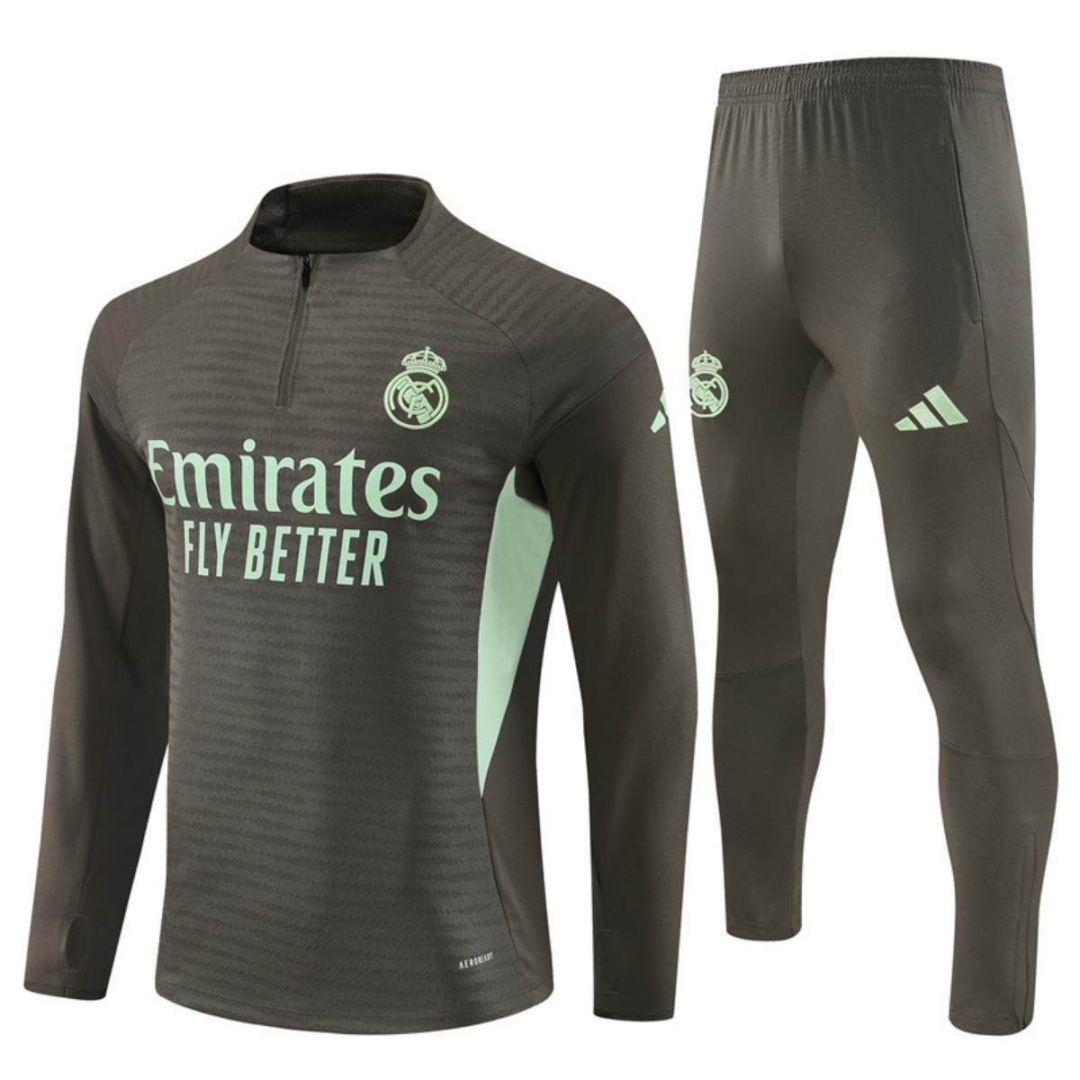 kit-treino-real-madrid-2025-26-cinza-masculino Conjunto Treino Real Madrid Calça e Jaqueta Cinza 2025/26 Masculina