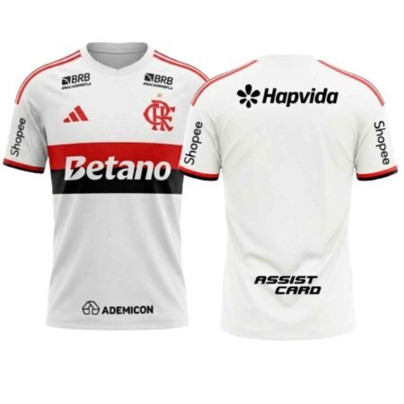 Camisa Flamengo Branca 2026/27 Reserva II Todos os Patrocinadores Masculina