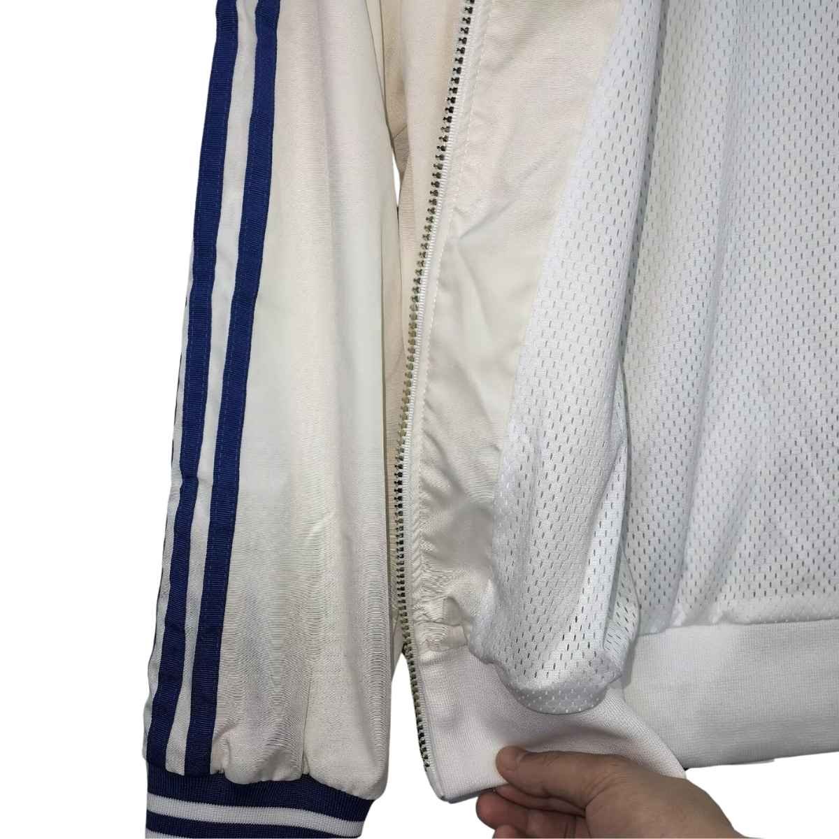 aqueta-gucci-x-adidas-viscose-zip-up-white (3) Jaqueta Gucci x Adidas Viscose Zip Up Branca Masculina