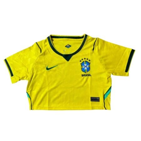 Camisa Brasil Cropped Amarela Copa 2026/27 Home I Feminina