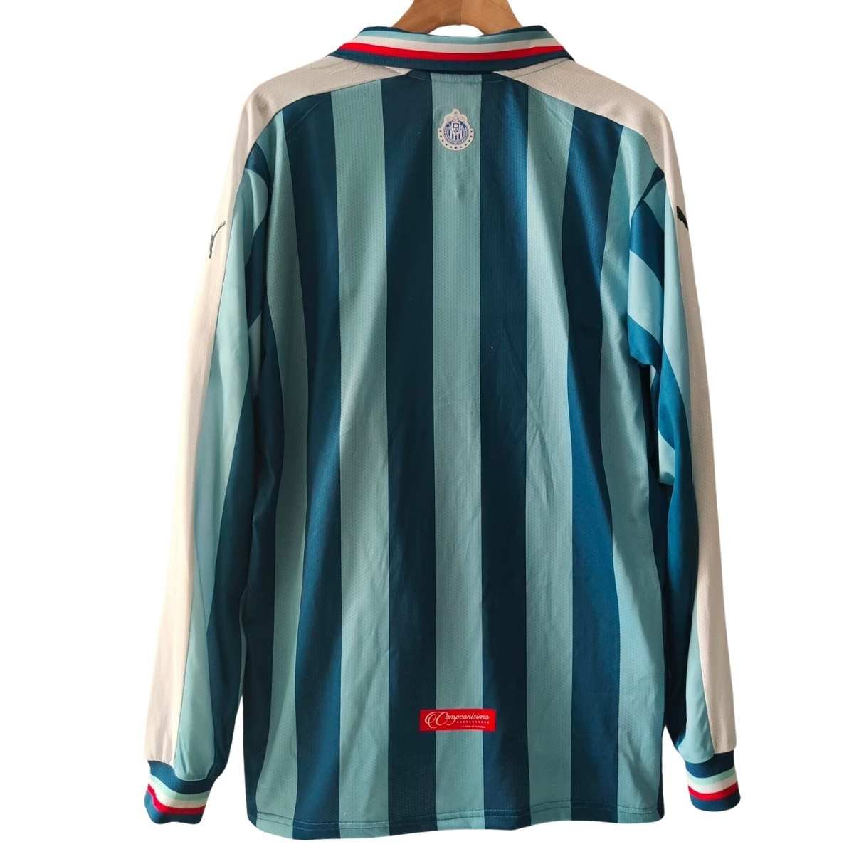 camisa-chivas-guadalajara-110-anos-aniversario-goleiro-manga-longa (1) Camisa Chivas Guadalajara Azul 110 Anos Goleiro Polo Manga Longa