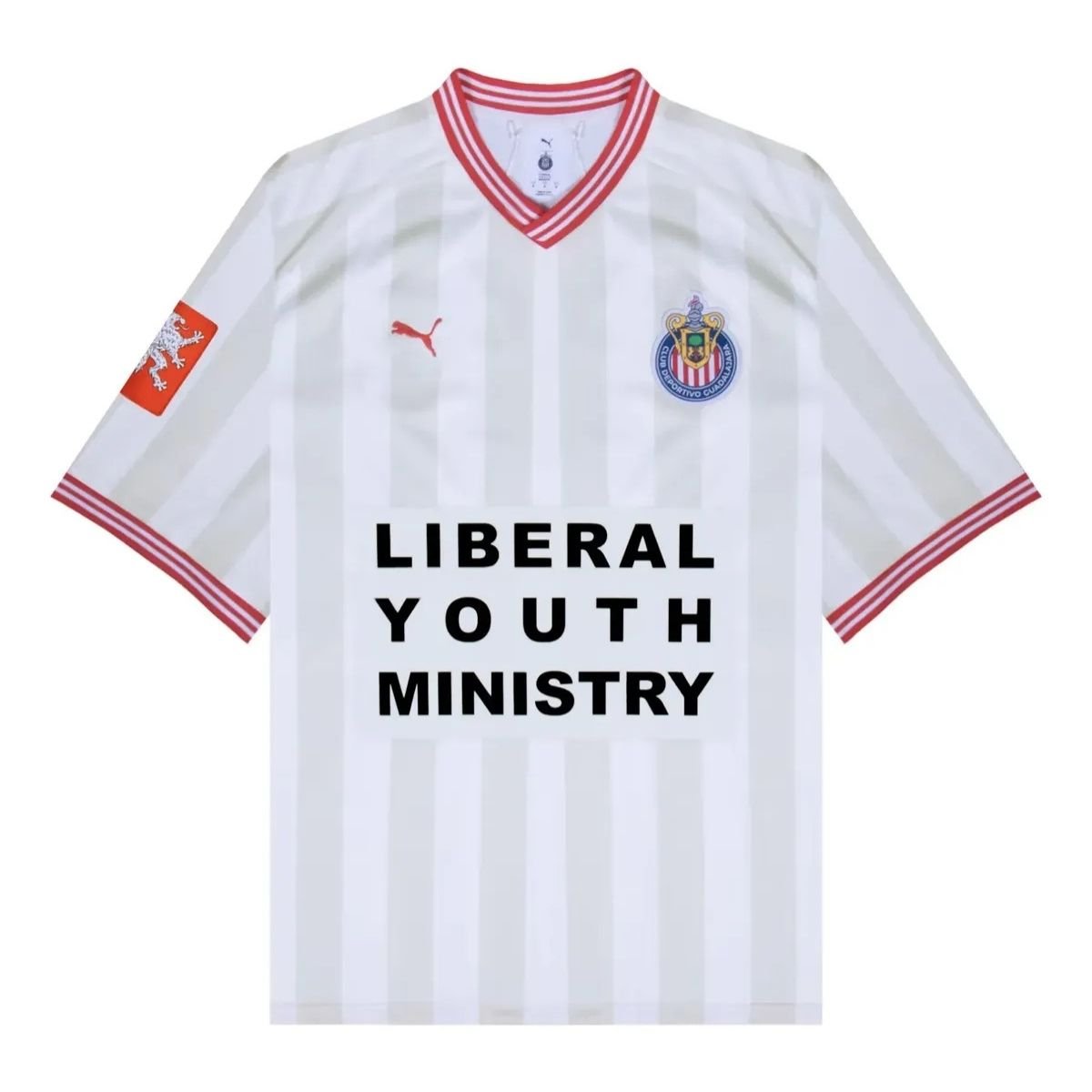 camisa-chivas-guadalajara-x-liberal-branca-2026-27-masculina Camisa Chivas Guadalajara x Liberal Branca 2026/27 Masculina