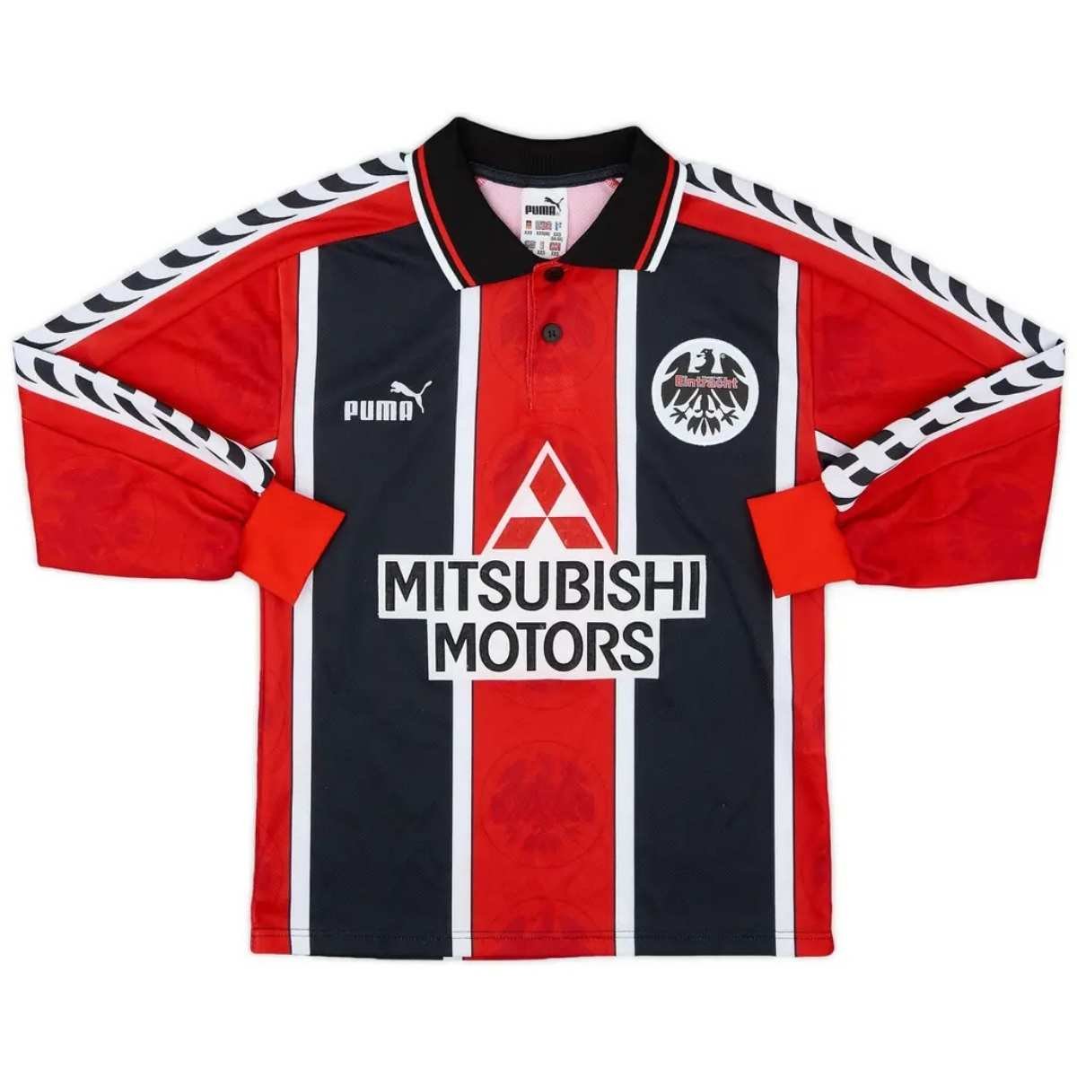 camisa-eintracht-frankfurt-vermelha-1996-98-home-i-masculina Camisa Frankfurt Vermelha 1996/98 Home I Manga Longa