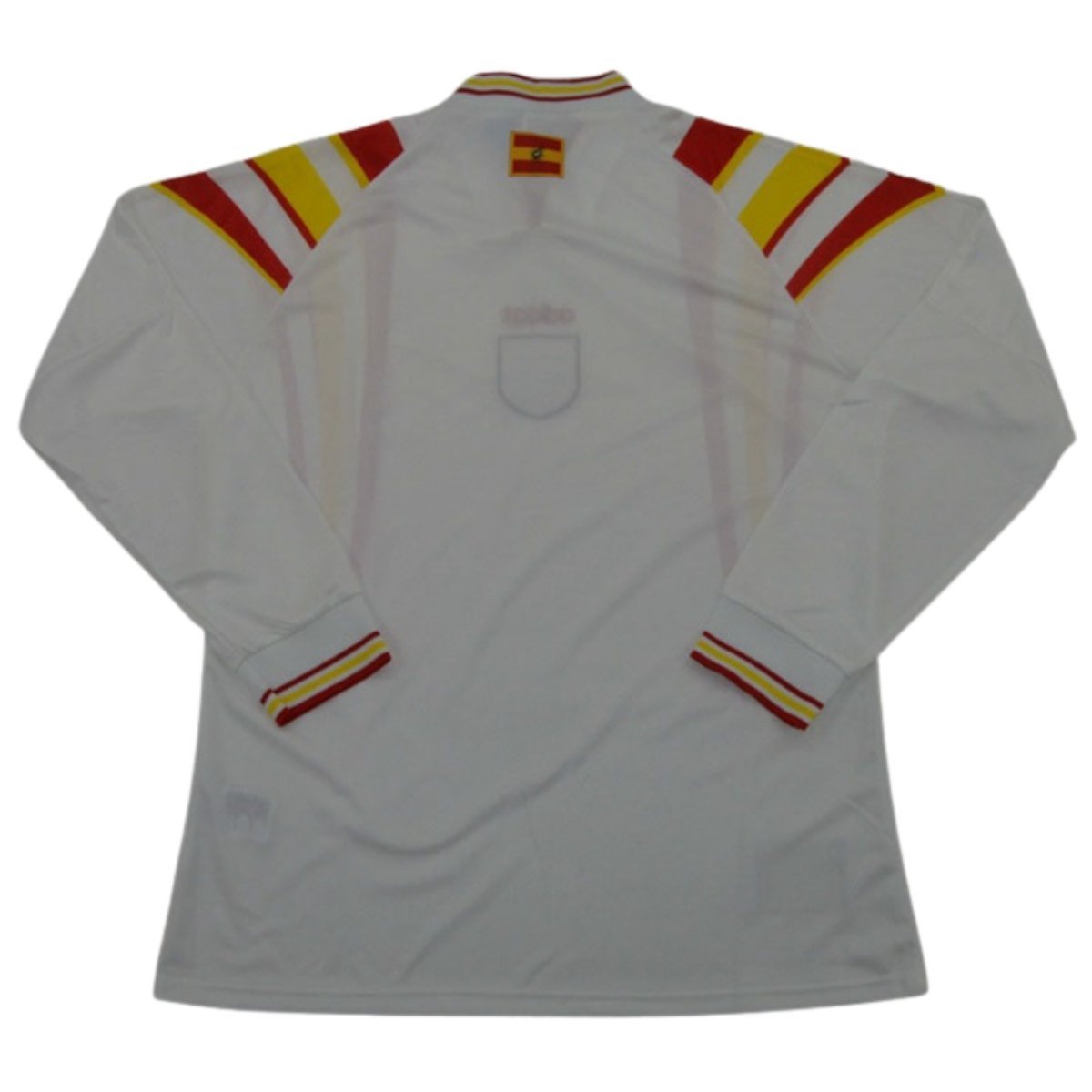 camisa-espanha-branca-1996-away-ii-masculina (1) Camisa Espanha Branca 1996 Away II Manga Longa Masculina