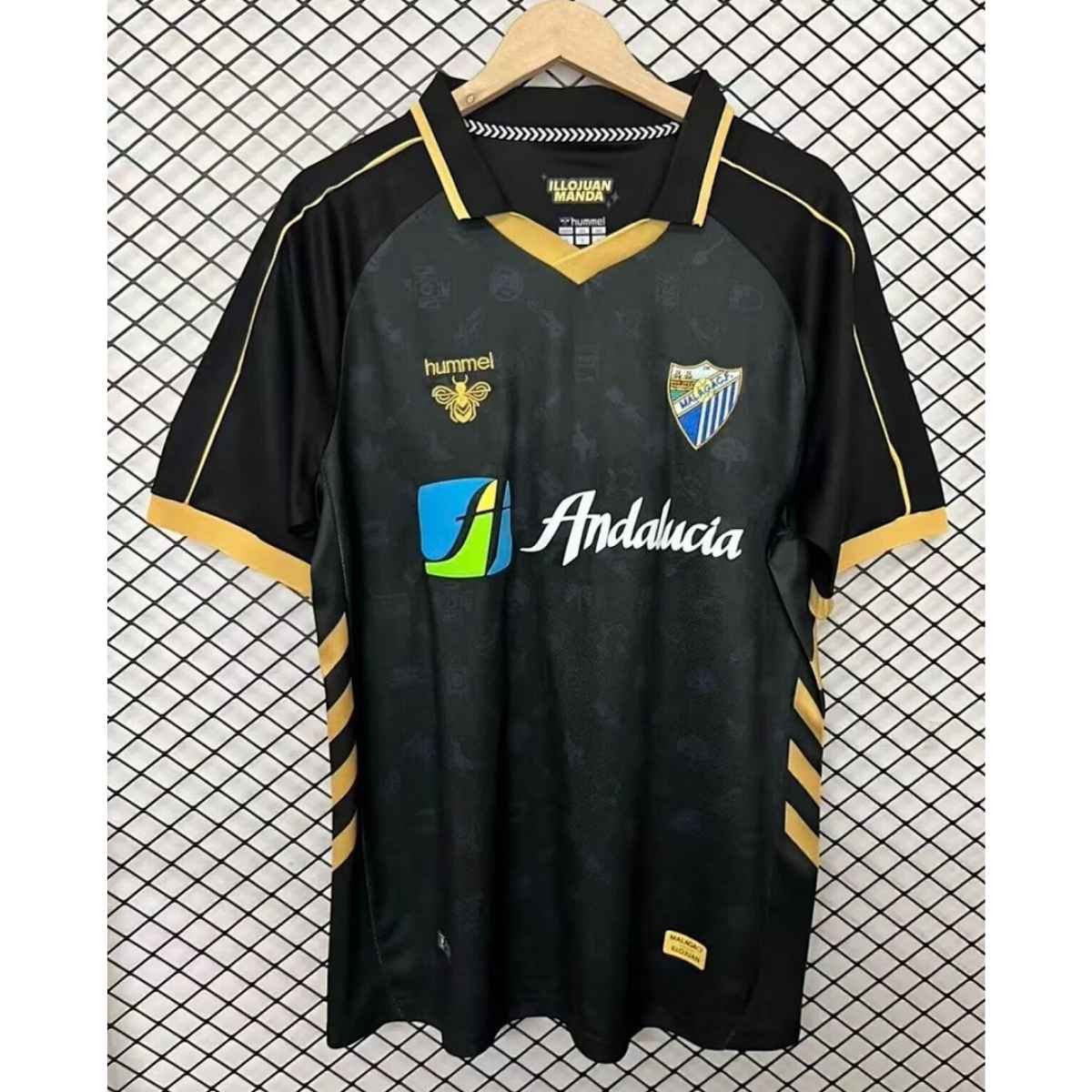 camisa-malaga-cf-preta-retro-masculina (2) Camisa Málaga CF Preta Retrô Especial 2025/26 Masculina