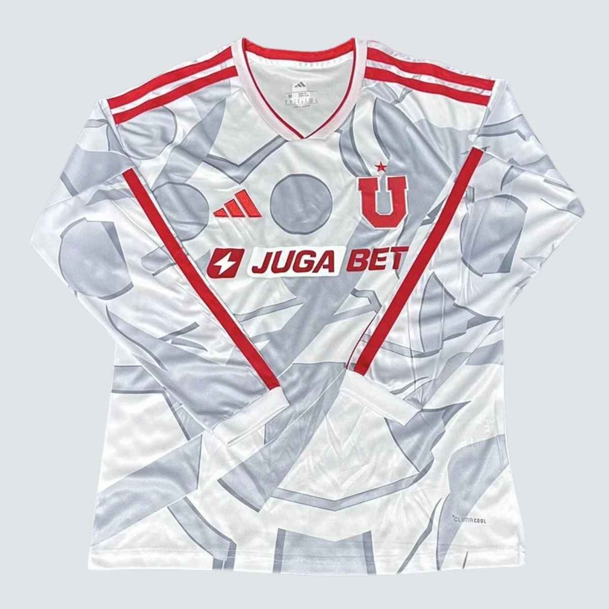 camisa-manga-longa-goleiro-Universidad-de-Chile-2026-27-masculina Camisa Universidad de Chile Branca 2026/27 Manga Longa Masculina