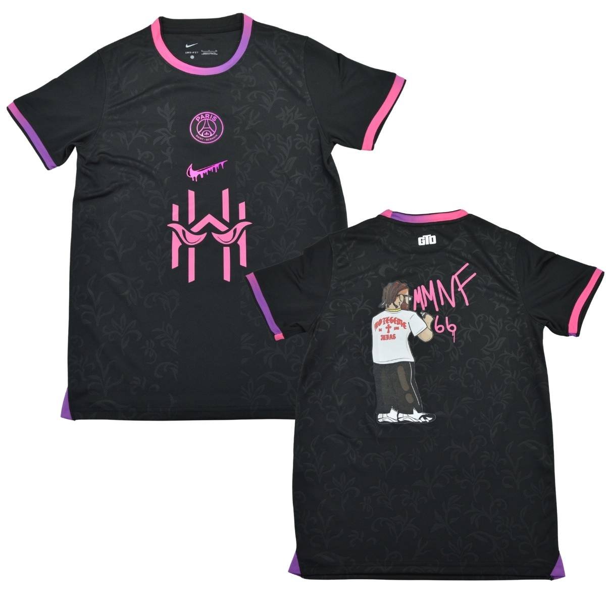 camisa-psg-preta-2026-27-rosa-especial-beni-masculina Camisa PSG Preta/Rosa 2026/27 Especial Beni Masculina
