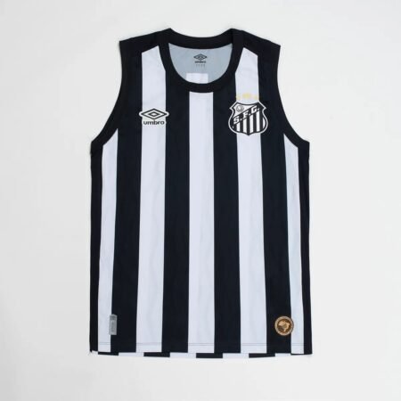 Camisa Regata Santos FC Preta Listrada 2026/27 Reserva II Masculina