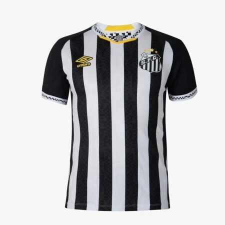 Camisa Santos FC Preta Listrada 2025/26 Reserva II Masculina
