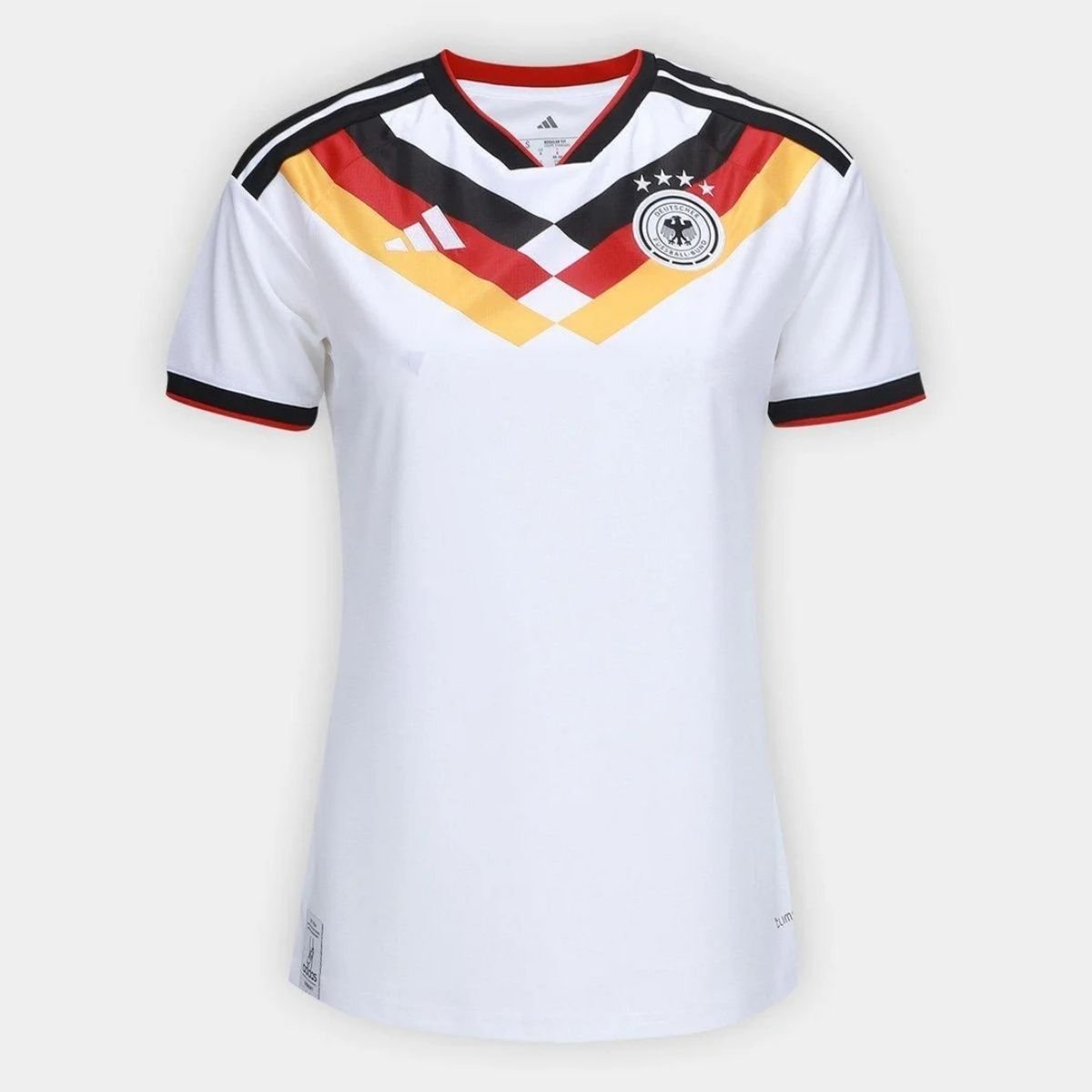 camisa-selecao-alemanha-home-torcedor-2026-sn-adidas-feminina-FBA-8251-014 Camisa Alemanha Branca Copa 2026/27 Home I Feminina