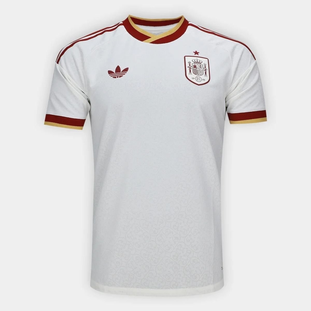 camisa-selecao-espanha-away-2026-sn-jogador-adidas-originals-masculina-FBA-838S-014 Camisa Espanha Branca Copa 2026/27 Away II Originals Jogador