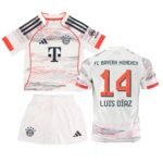 kit-infantil-bayern-de-munique-branco-luis-diaz-14-2025-26-away-unissex