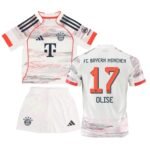kit-infantil-bayern-de-munique-branco-michael-olise-17-2025-26-away-unissex