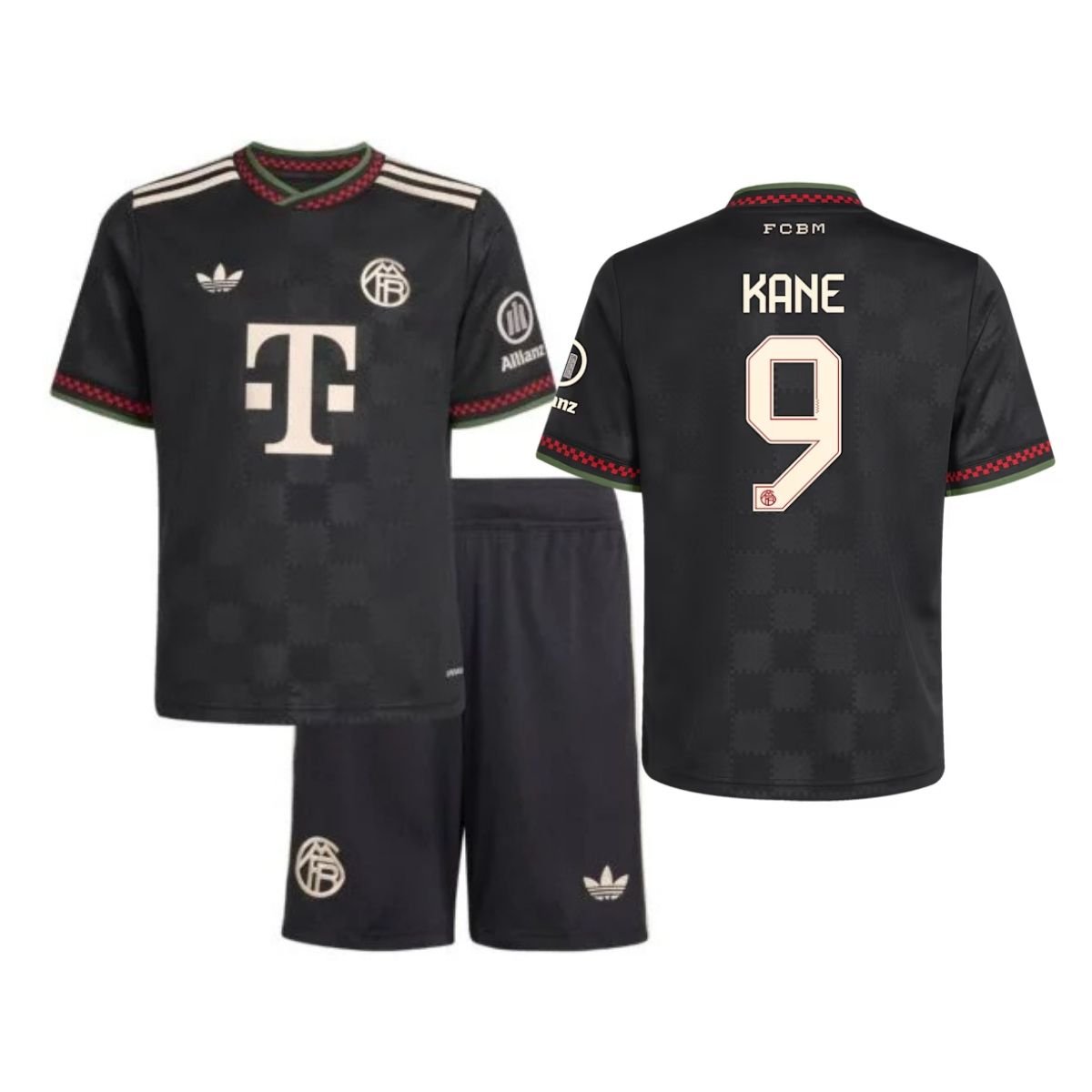 kit-infantil-bayern-de-munique-preto-harry-kane--2025-26-third-unissex Kit Infantil Bayern de Munique Preto Harry Kane #9 2025/26 Third Unissex