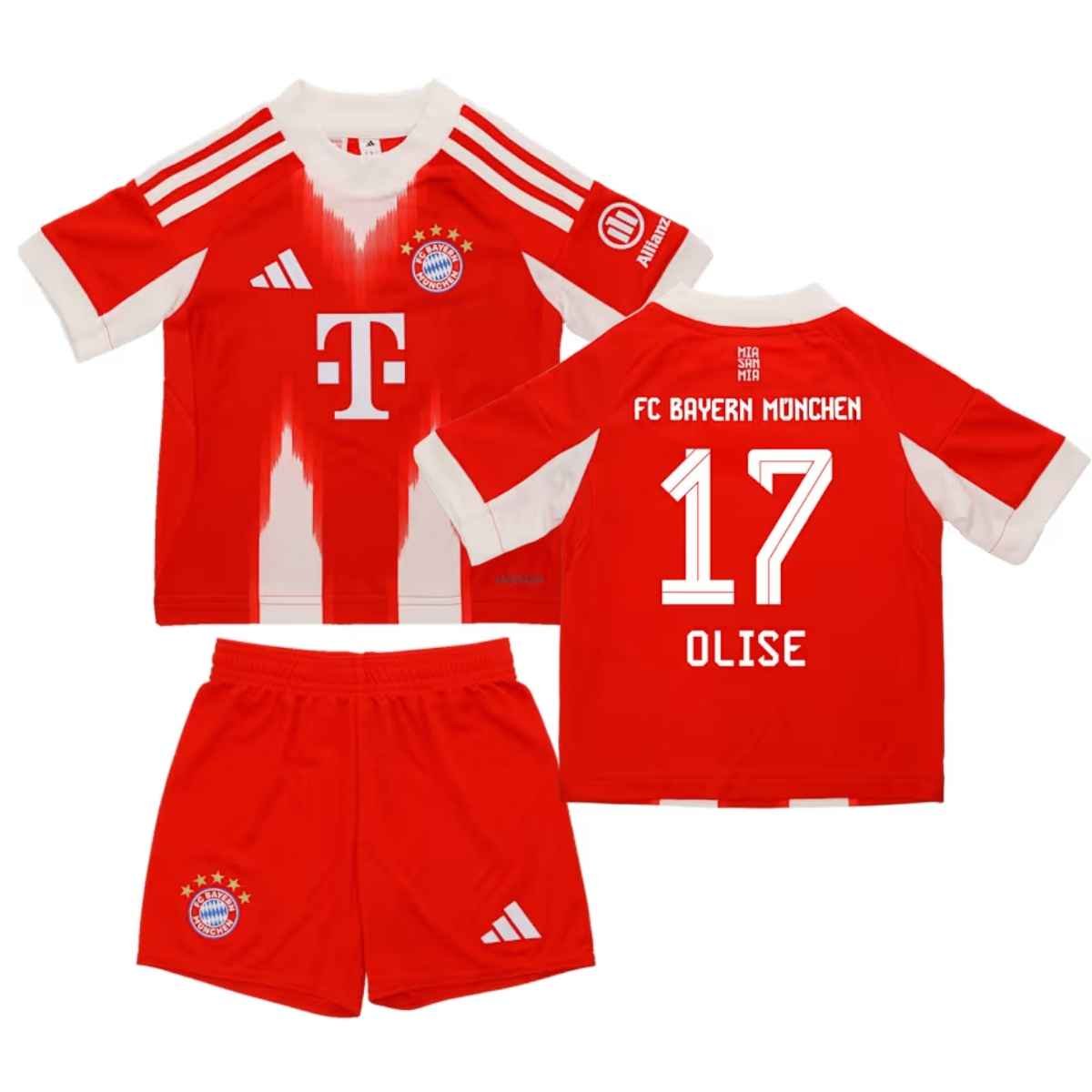 kit-infantil-bayern-de-munique-vermelho-michael-olise-17-2025-26-home-unissex Kit Infantil Bayern de Munique Vermelha Olise #17 2025/26 Home Unissex