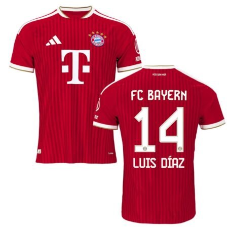 Camisa Bayern de Munique Vermelha Luis Díaz #14 2026/27 Home I Masculina