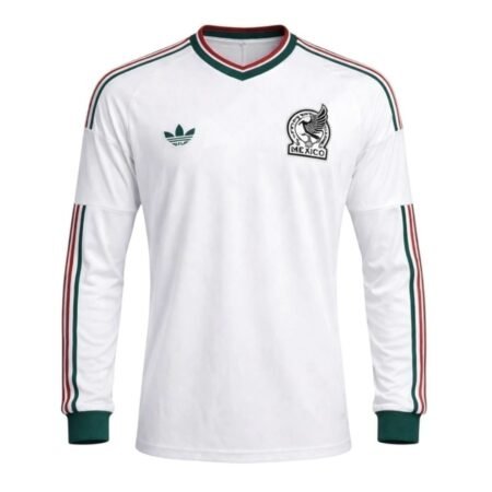Camisa México Branca Copa 2026/27 Away II Manga Longa Masculina