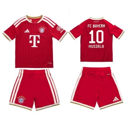 Kit Infantil Bayern de Munique Vermelha Musiala #10 2026/27 Home Unissex