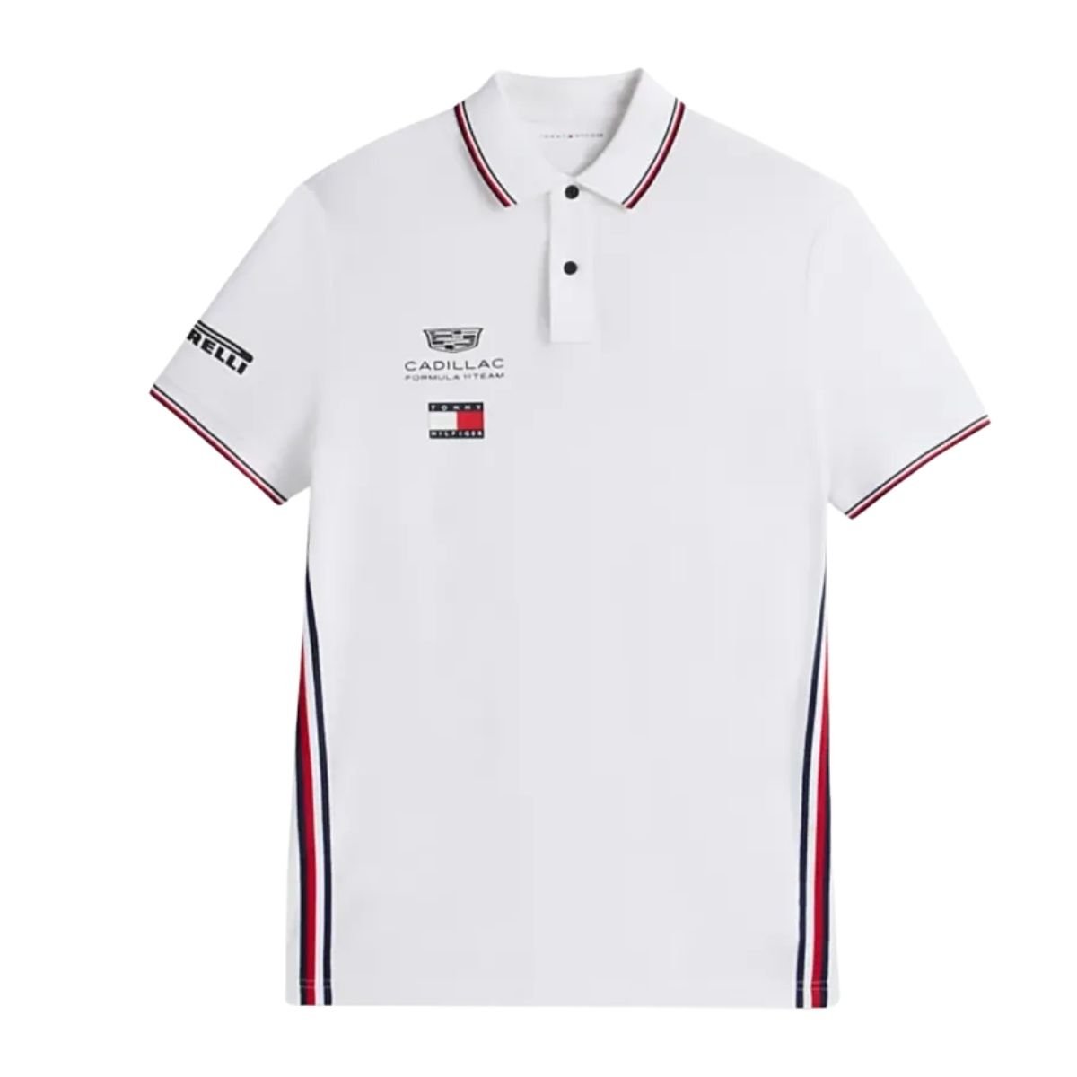 camisa-cadillac-f1-branco-2026-masculina Camisa Cadillac Team F1 Branco 2026/27 Polo Home I Masculina