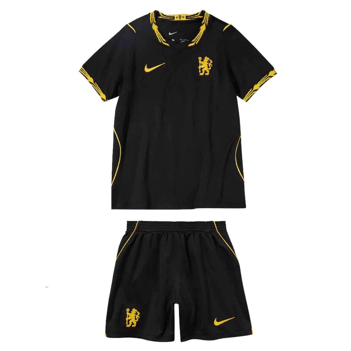 camisa-chelsea-fc-preto-2026-27-away-ii-unissex Kit Infantil Chelsea FC Preta 2026/27 Away II Unissex