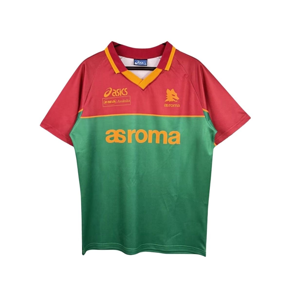 camisa-roma-verde-1995-96-pre-jogo-masculino-retro Camisa As Roma Verde 1995/96 Pré Jogo Masculina Retrô