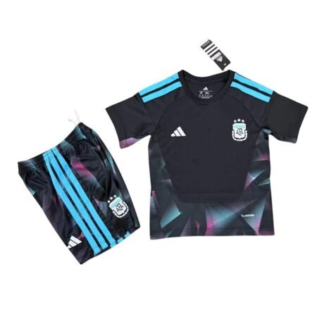 Kit Infantil Argentina Preto Copa 2026/27 Goleiro Unissex