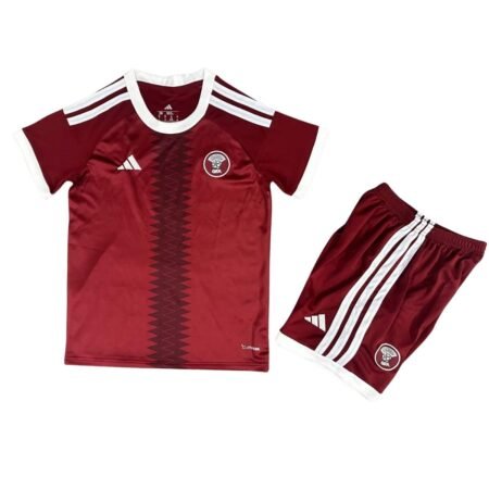 Kit Infantil Catar Vermelha Copa 2026/27 Home I Unissex
