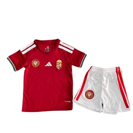 Kit Infantil Hungria Vermelho Copa 2026/27 Home I Unissex