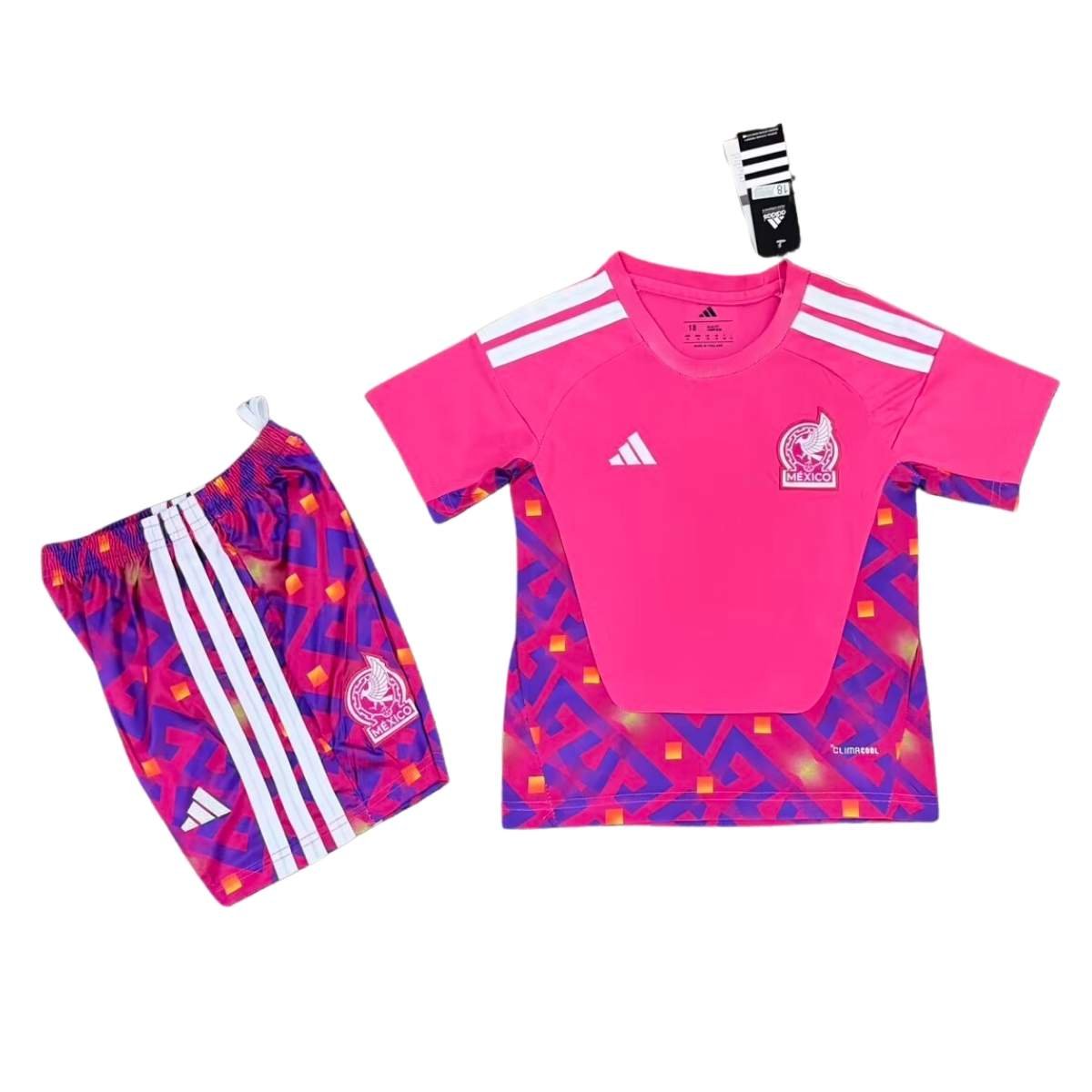 kit-infantil-mexico-roxo-copa-goleiro-2026-27-i-unissex Kit Infantil Mexico Rosa Copa 2026/27 Goeiro Home I Unissex