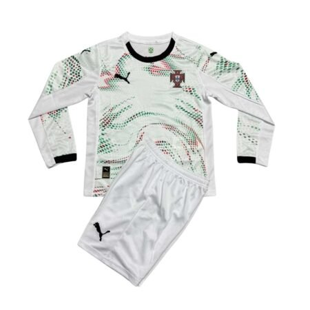 Kit Infantil Portugal  Branco Copa 2026/27 Home I Unissex Manga Long