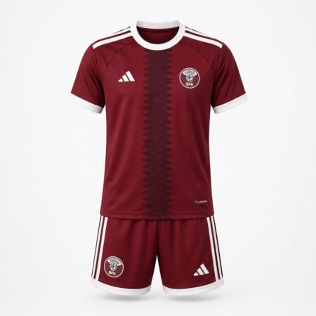 Kit Infantil Catar Vermelho Copa 2026/27 Home I Unissex
