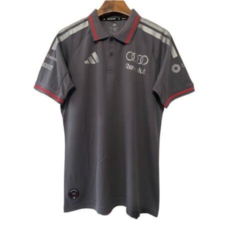 Camisa Audi Motors F1 Team Cinza 2026/27 Revolut Polo Piloto Masculina